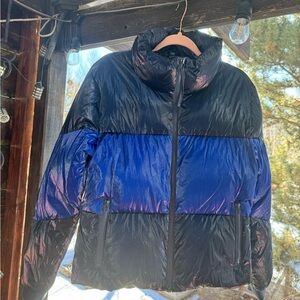 True Religion Down Jacket in Night Blue